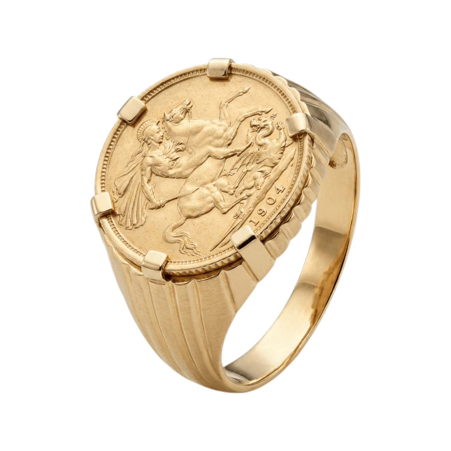 Anel Meia Libra Ouro - Aurus Jóias