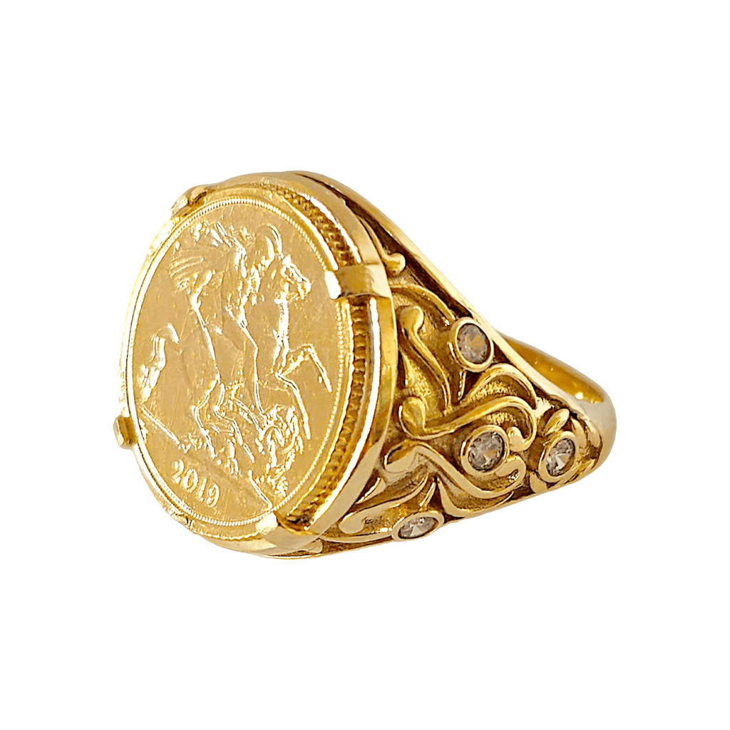Anel Meia Libra Ouro - Aurus Jóias