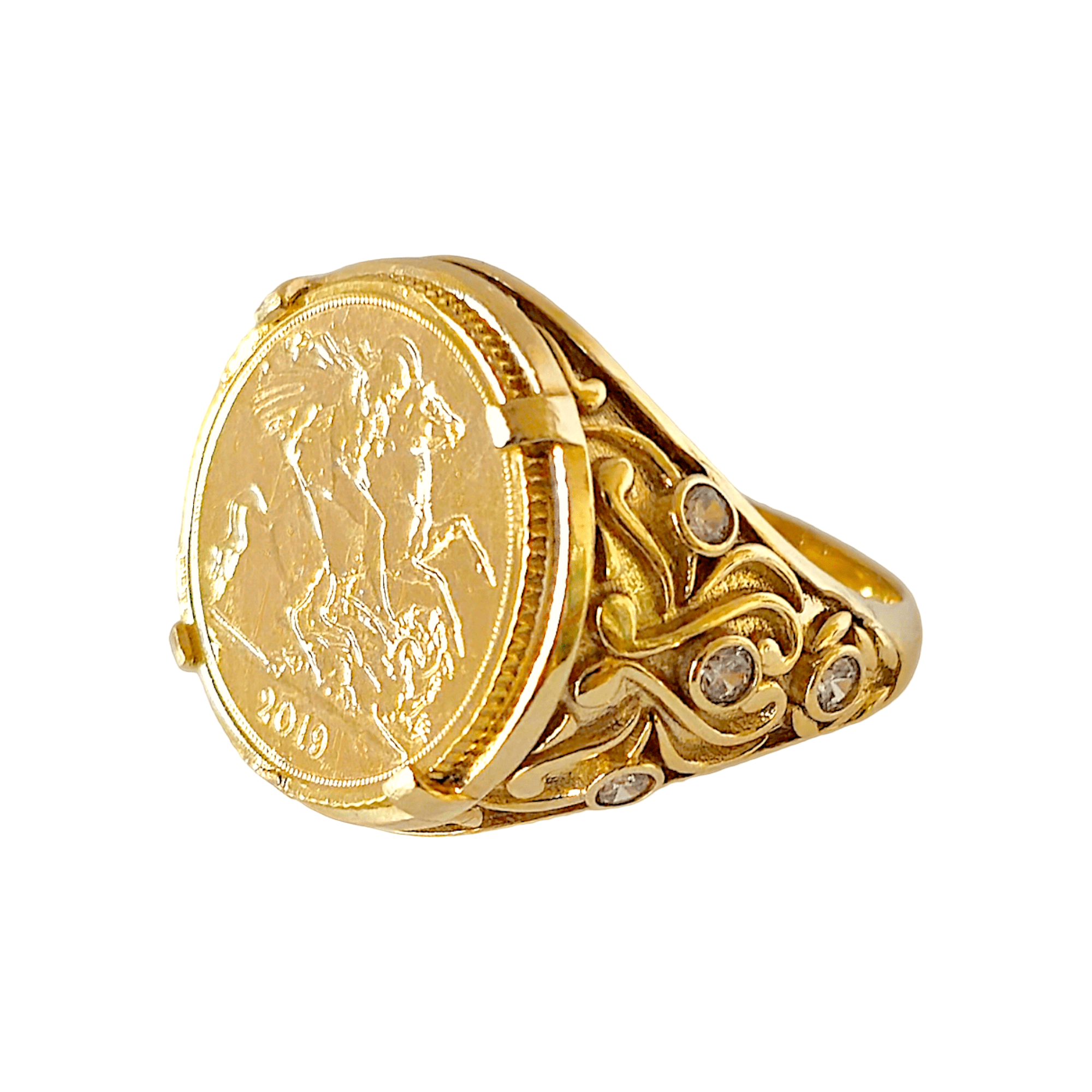 Anel Meia Libra Ouro - Aurus Jóias