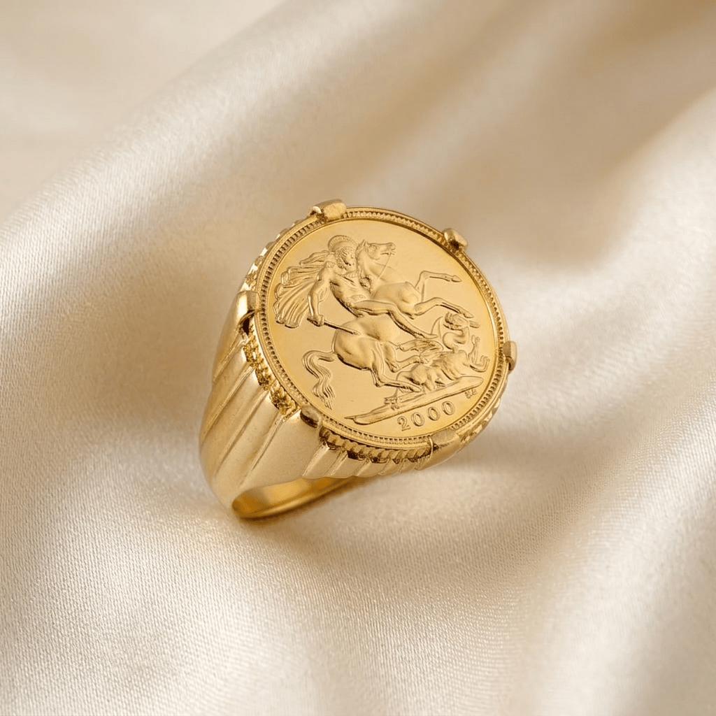 Anel Meia Libra Ouro - Aurus Jóias