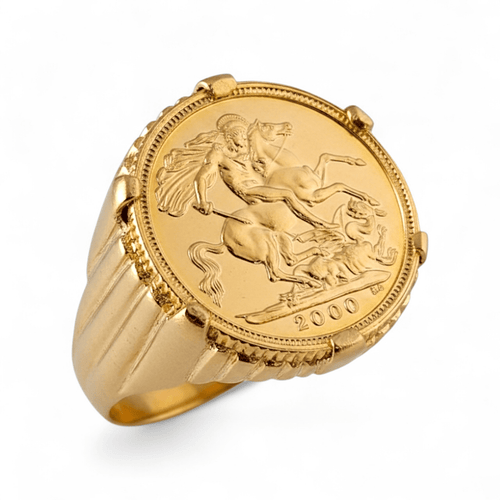 Anel Meia Libra Ouro - Aurus Jóias