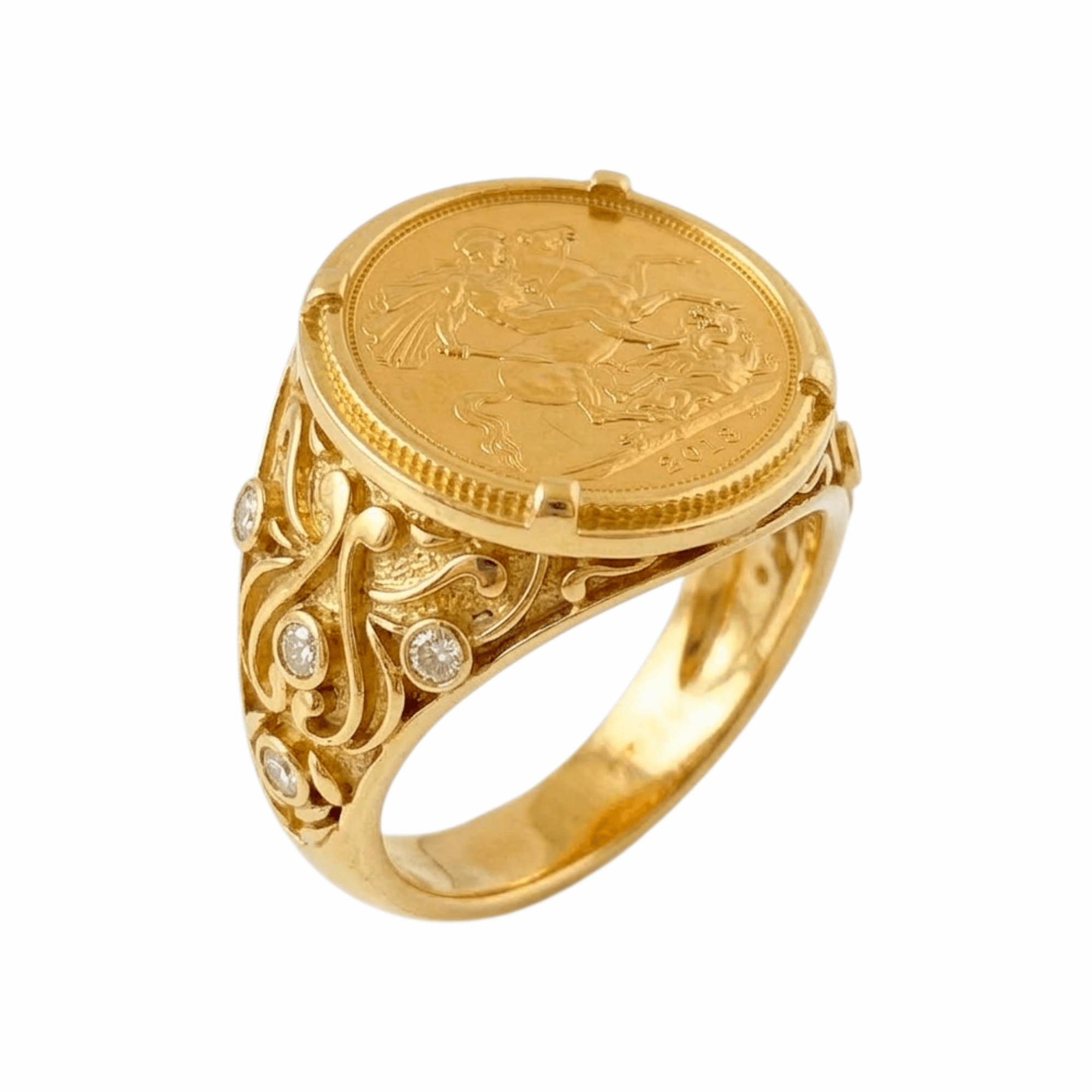 Anel Meia Libra Ouro - Aurus Jóias