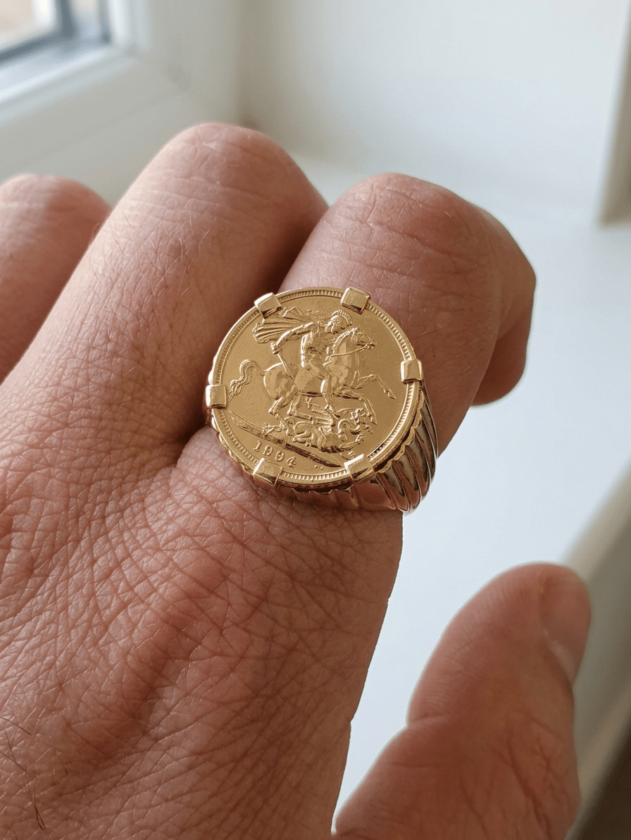 Anel Meia Libra Ouro - Aurus Jóias