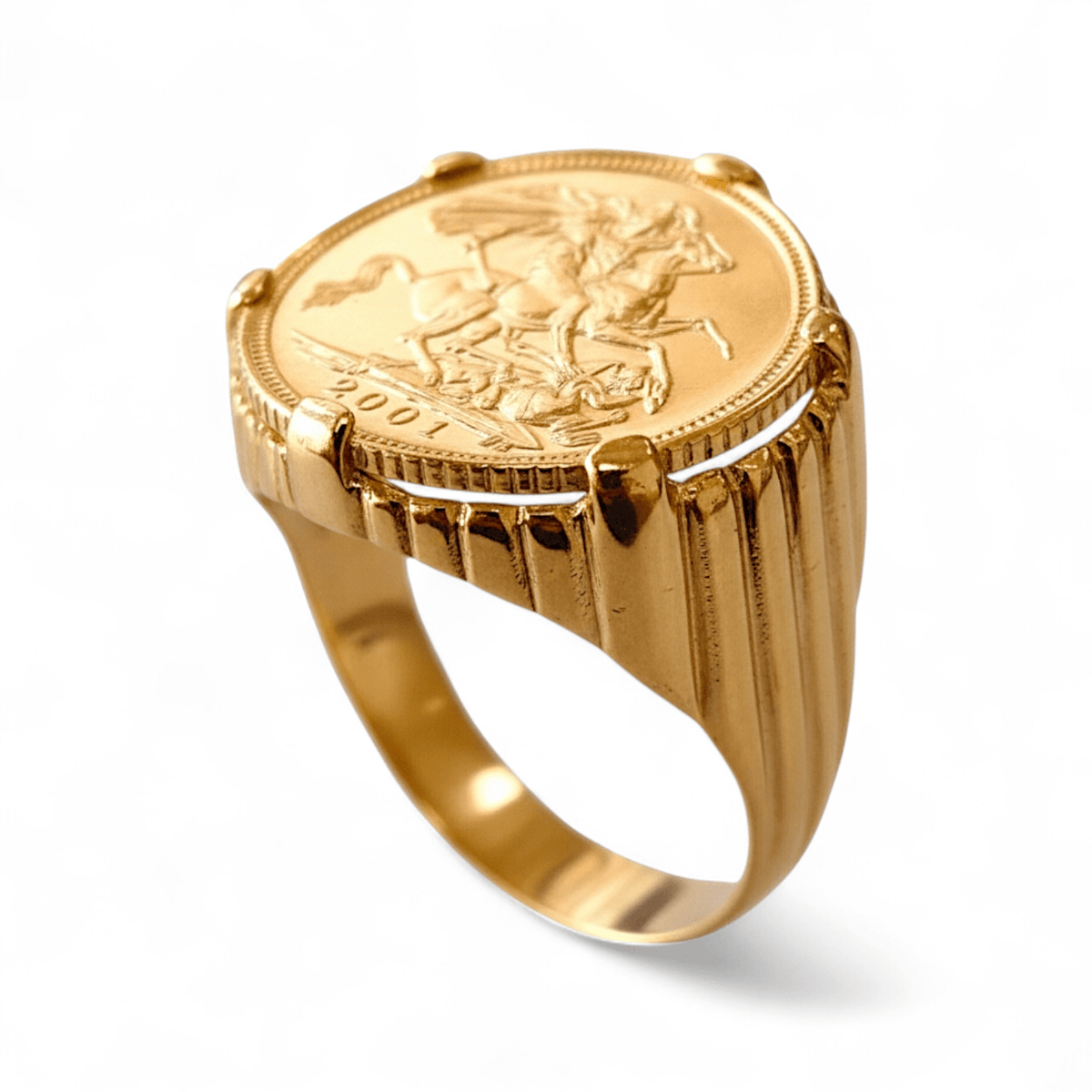 Anel Meia Libra Ouro - Aurus Jóias