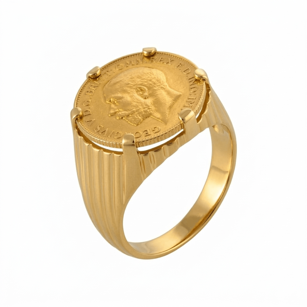 Anel Meia Libra Ouro - Aurus Jóias