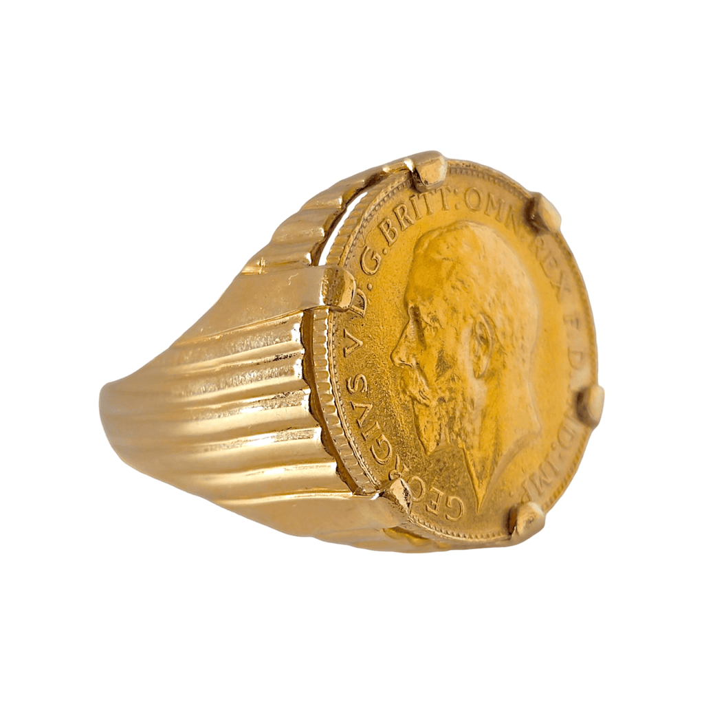 Anel Meia Libra Ouro - Aurus Jóias
