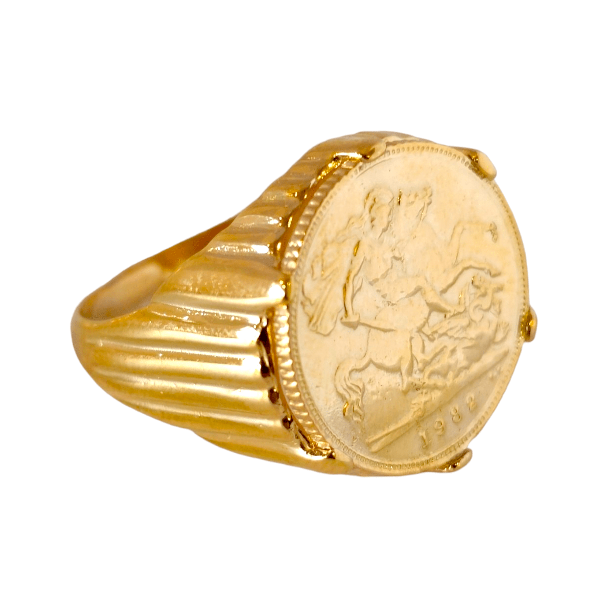 Anel Meia Libra Ouro - Aurus Jóias