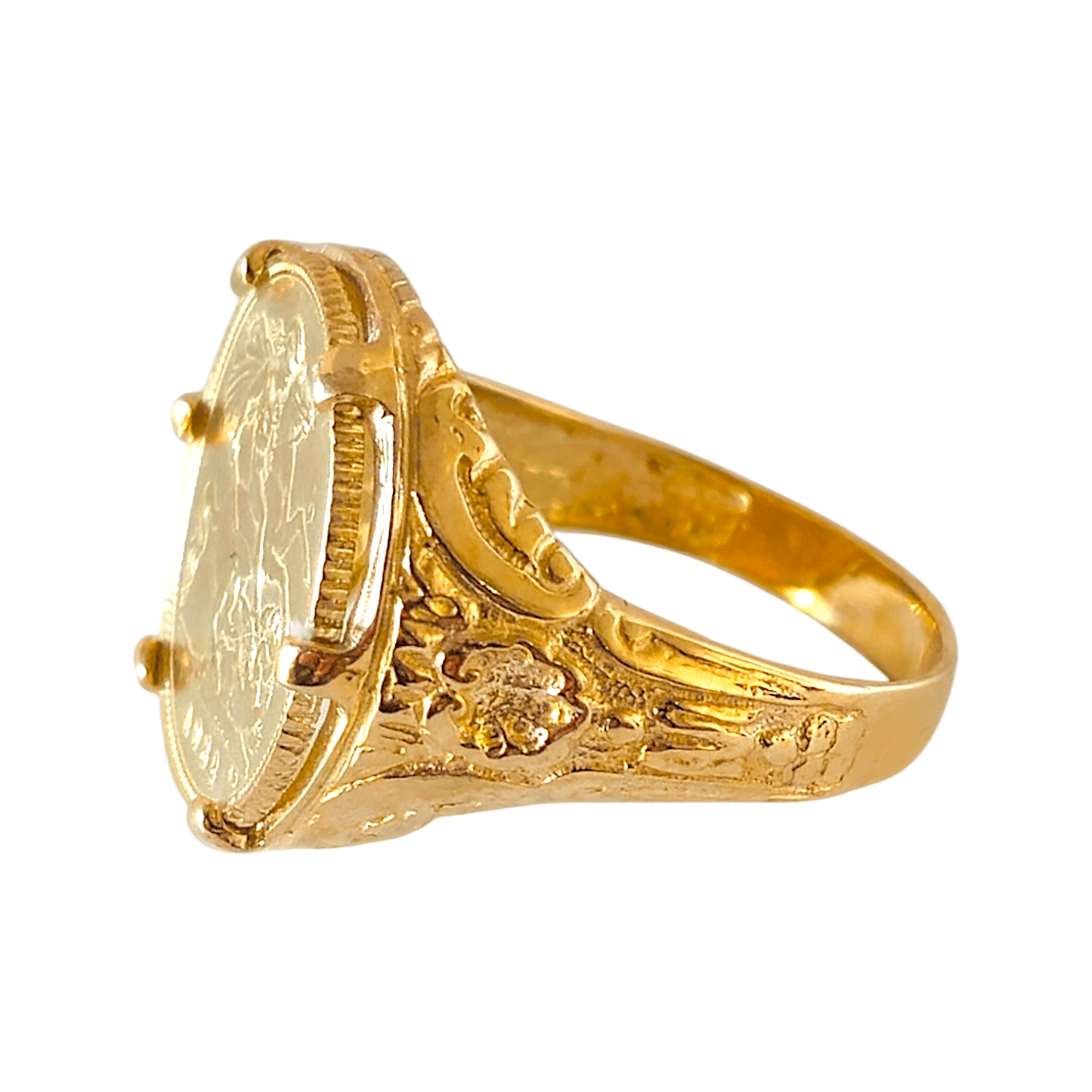 Anel Meia Libra Ouro - Aurus Jóias