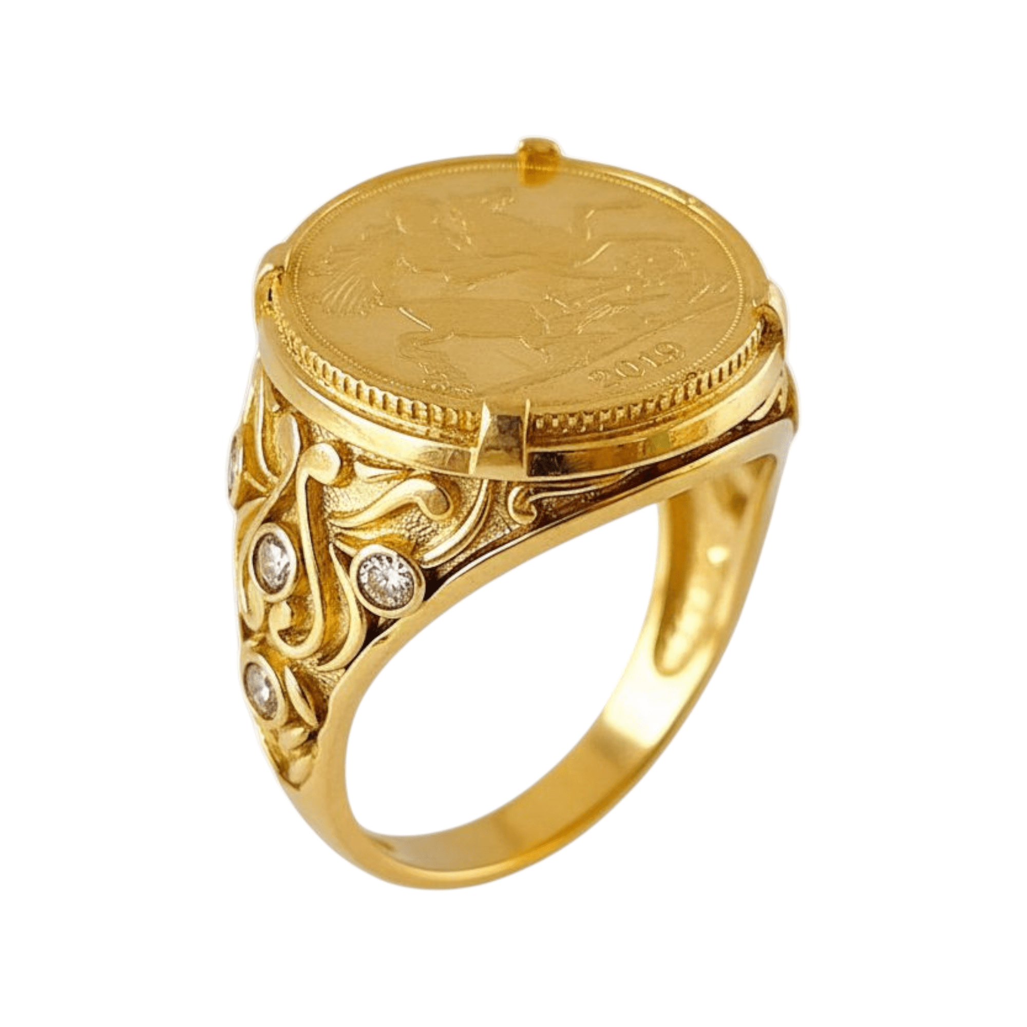 Anel Meia Libra Ouro - Aurus Jóias
