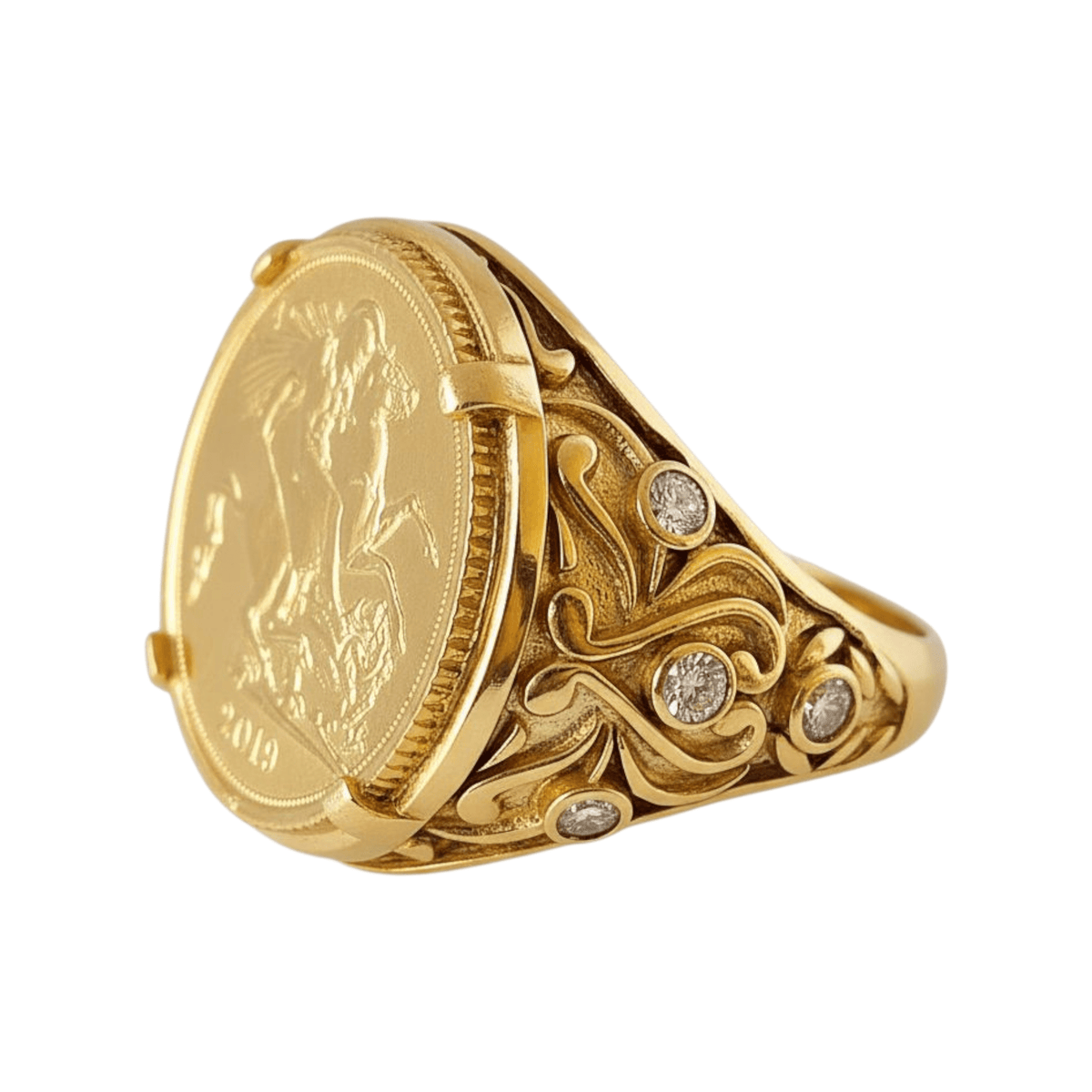Anel Meia Libra Ouro - Aurus Jóias