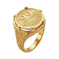 Anel Meia Libra Personalizada Ouro - Aurus Jóias