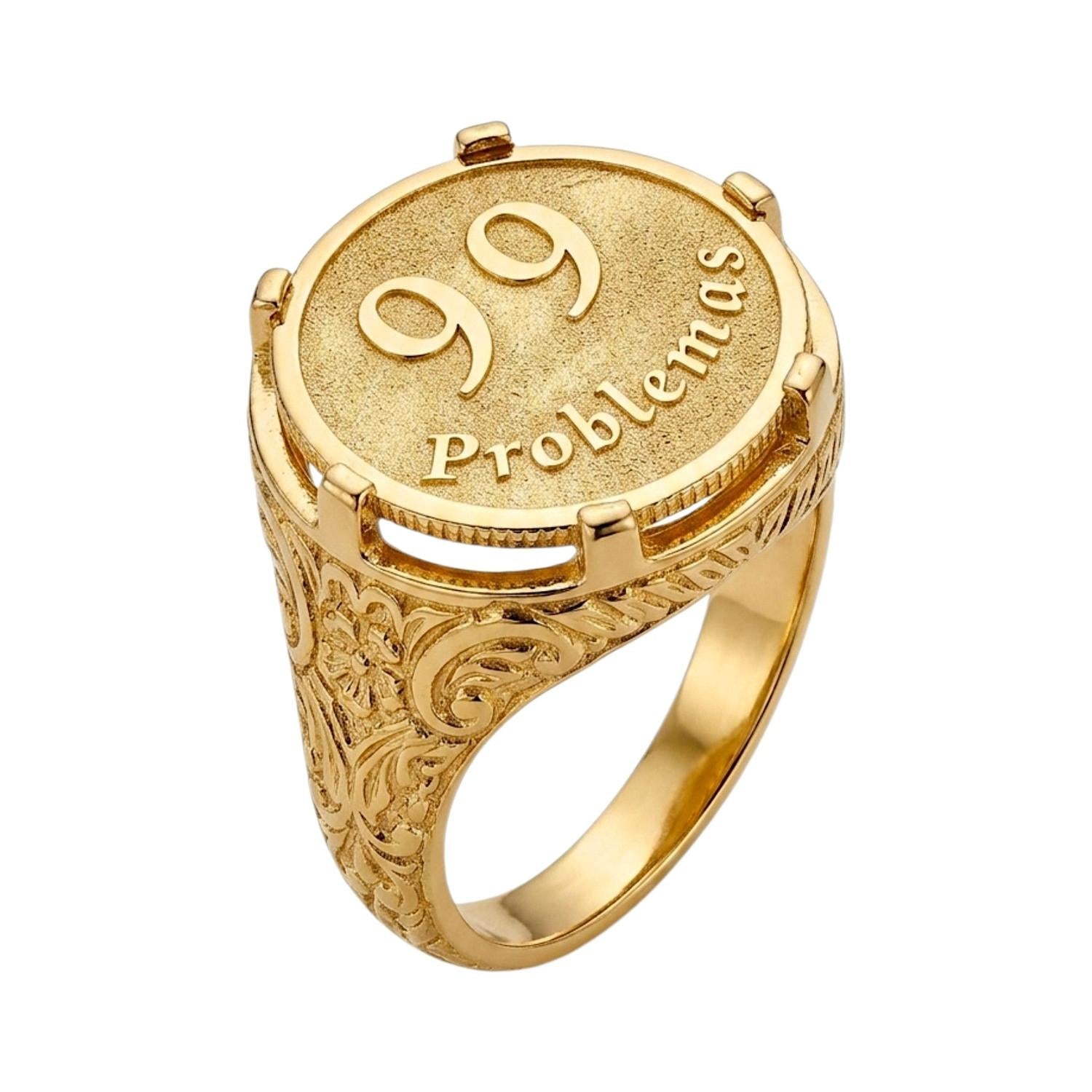 Anel Meia Libra Personalizada Ouro - Aurus Jóias