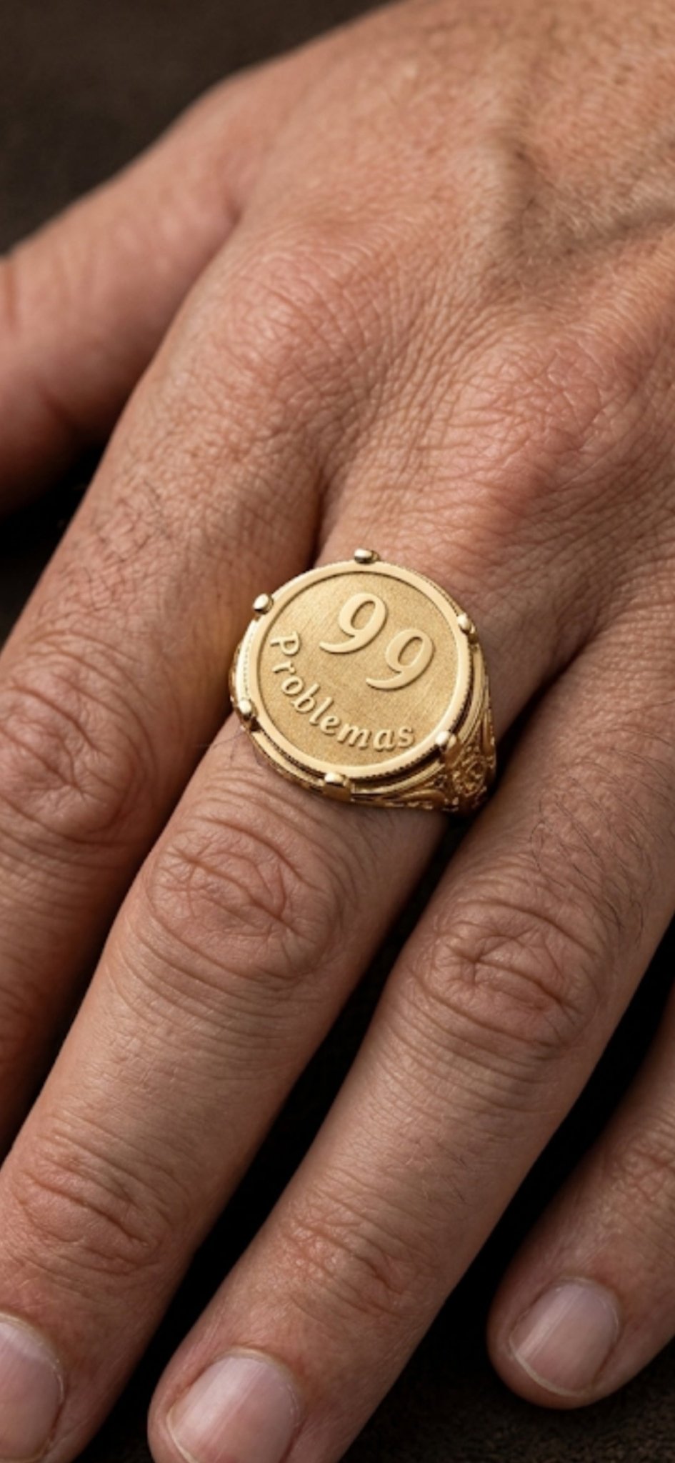 Anel Meia Libra Personalizada Ouro - Aurus Jóias