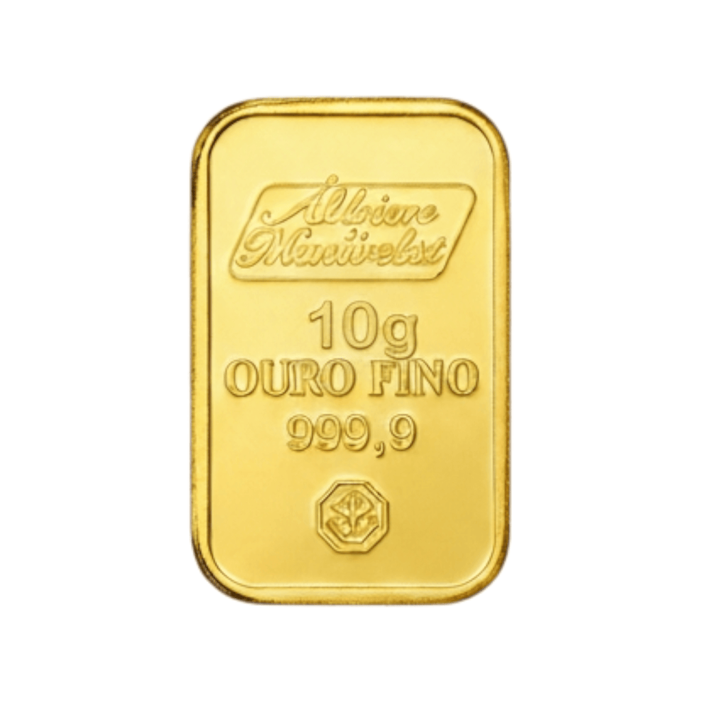 Barra de Ouro 24Kl - 10g - Aurus Jóias