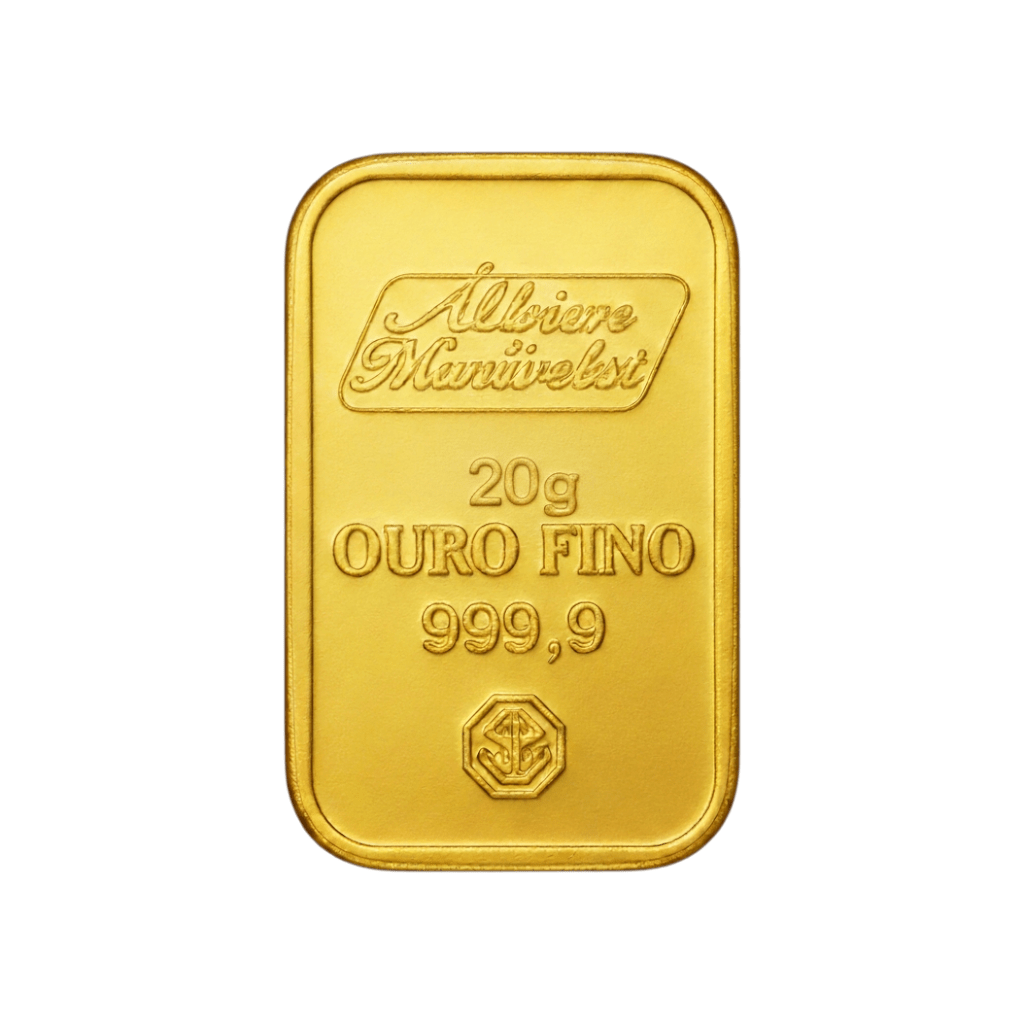 Barra de Ouro 24Kl - 20g - Aurus Jóias