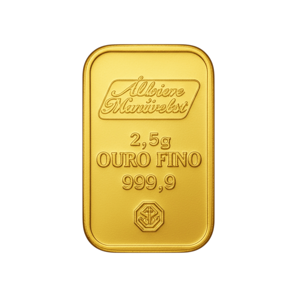 Barra de Ouro 24Kl - 2,5g - Aurus Jóias