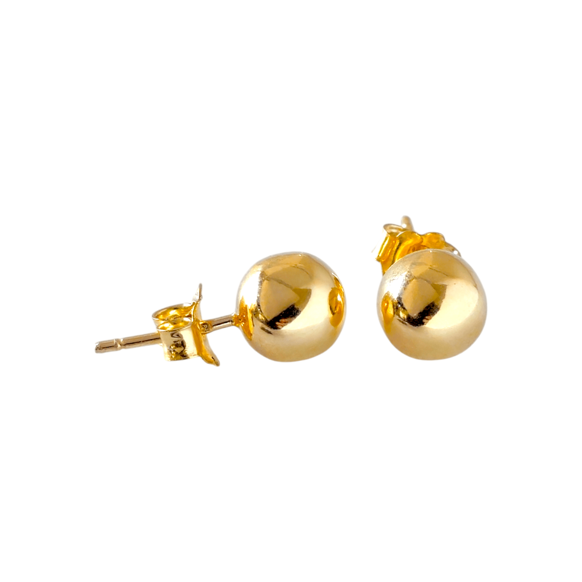 Brincos Bola 7mm Ouro - Aurus Jóias