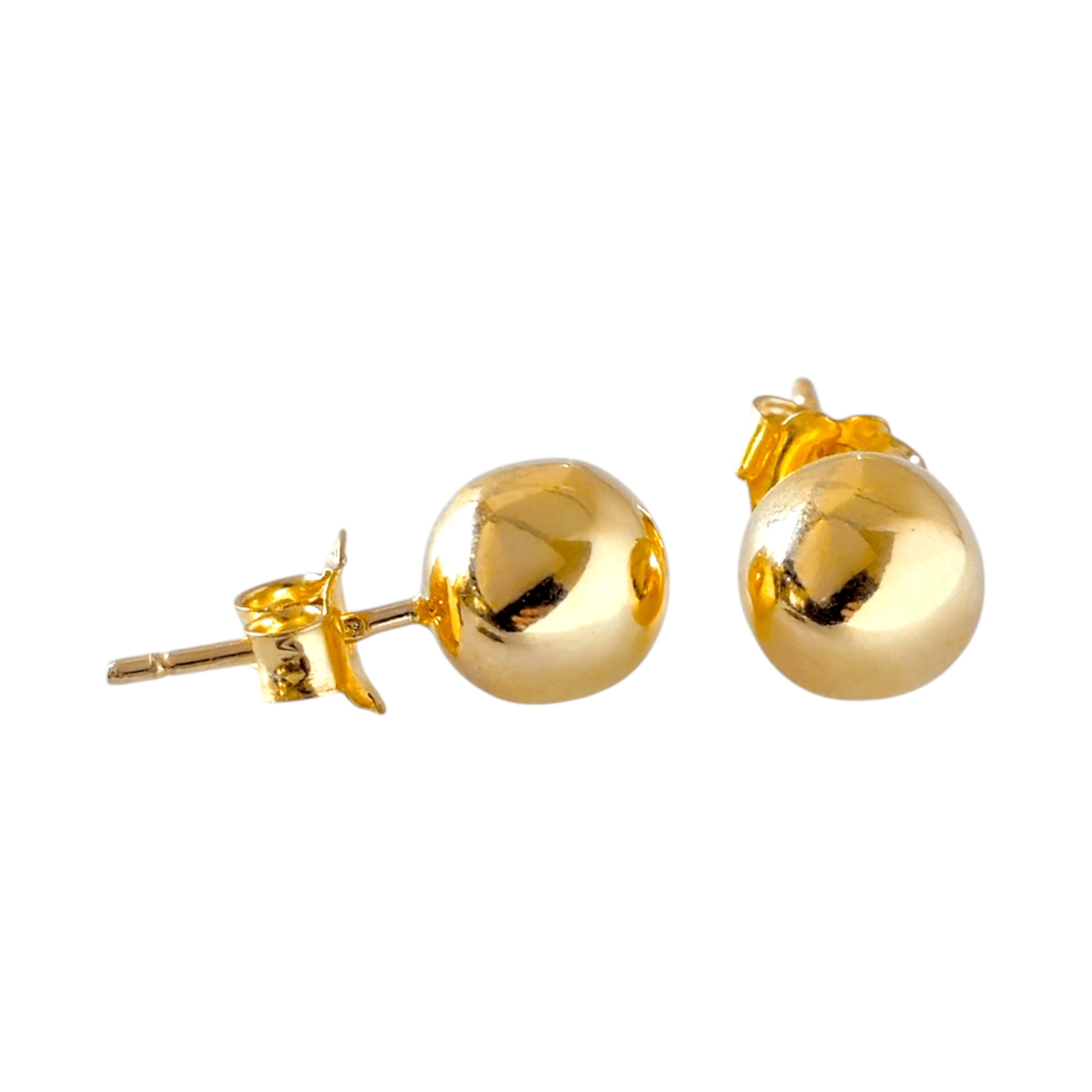 Brincos Bola 8mm Ouro - Aurus Jóias