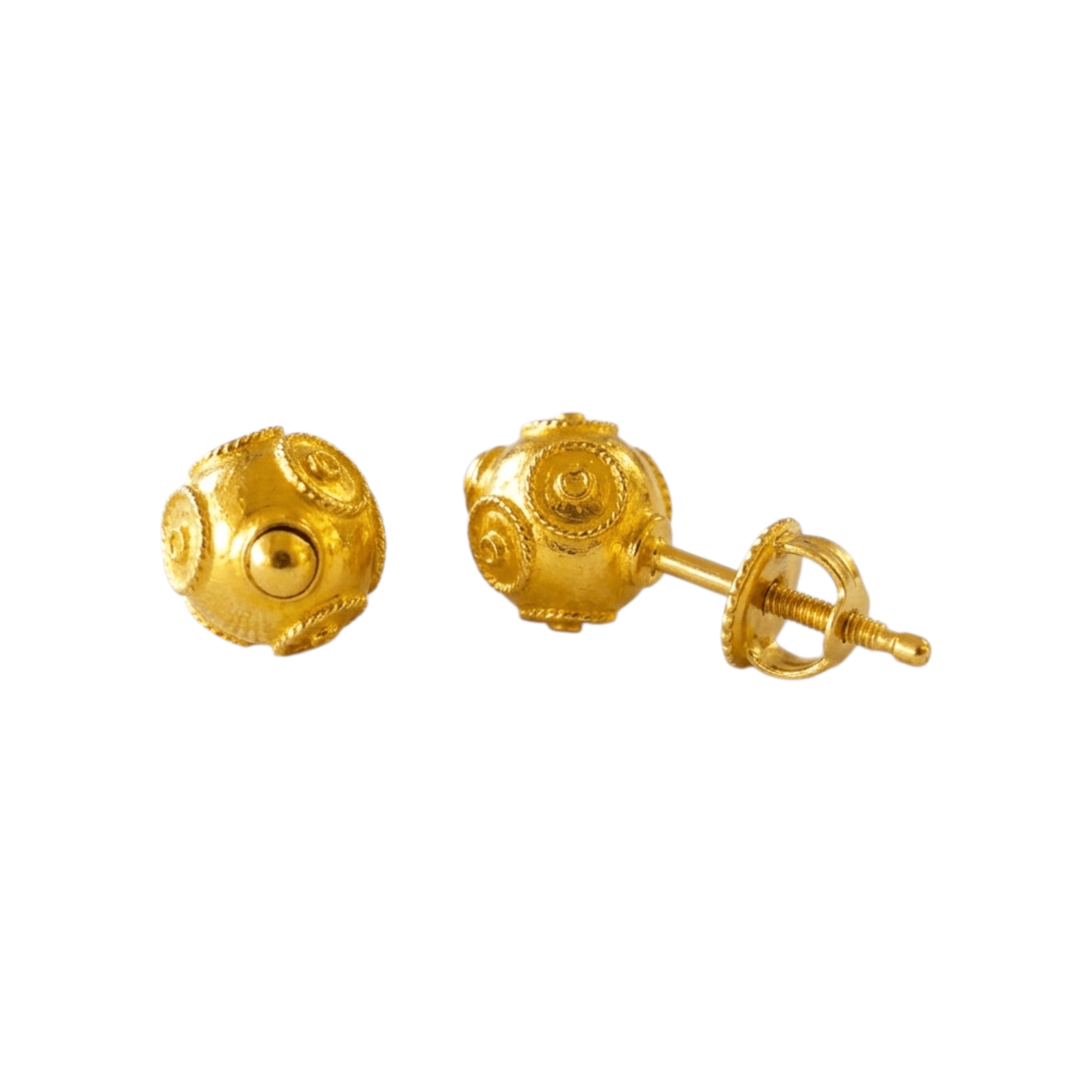 Brincos Bola Viana 6mm Ouro - Aurus Jóias