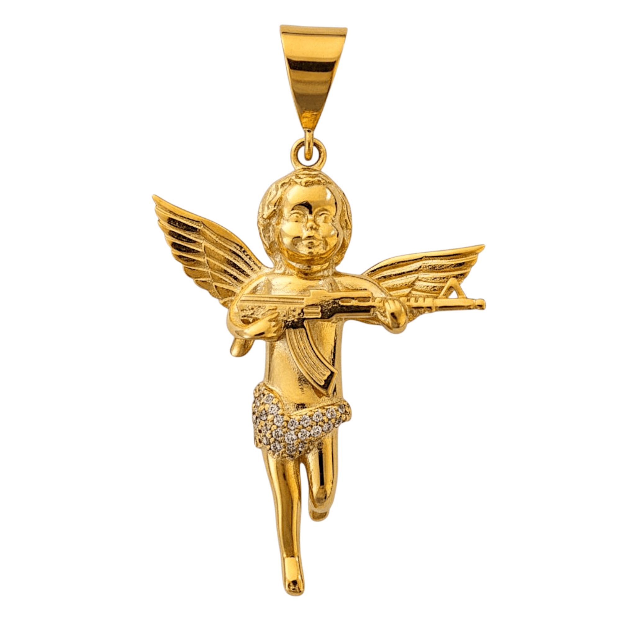 Medalha Anjo Armado Ouro - Aurus Jóias