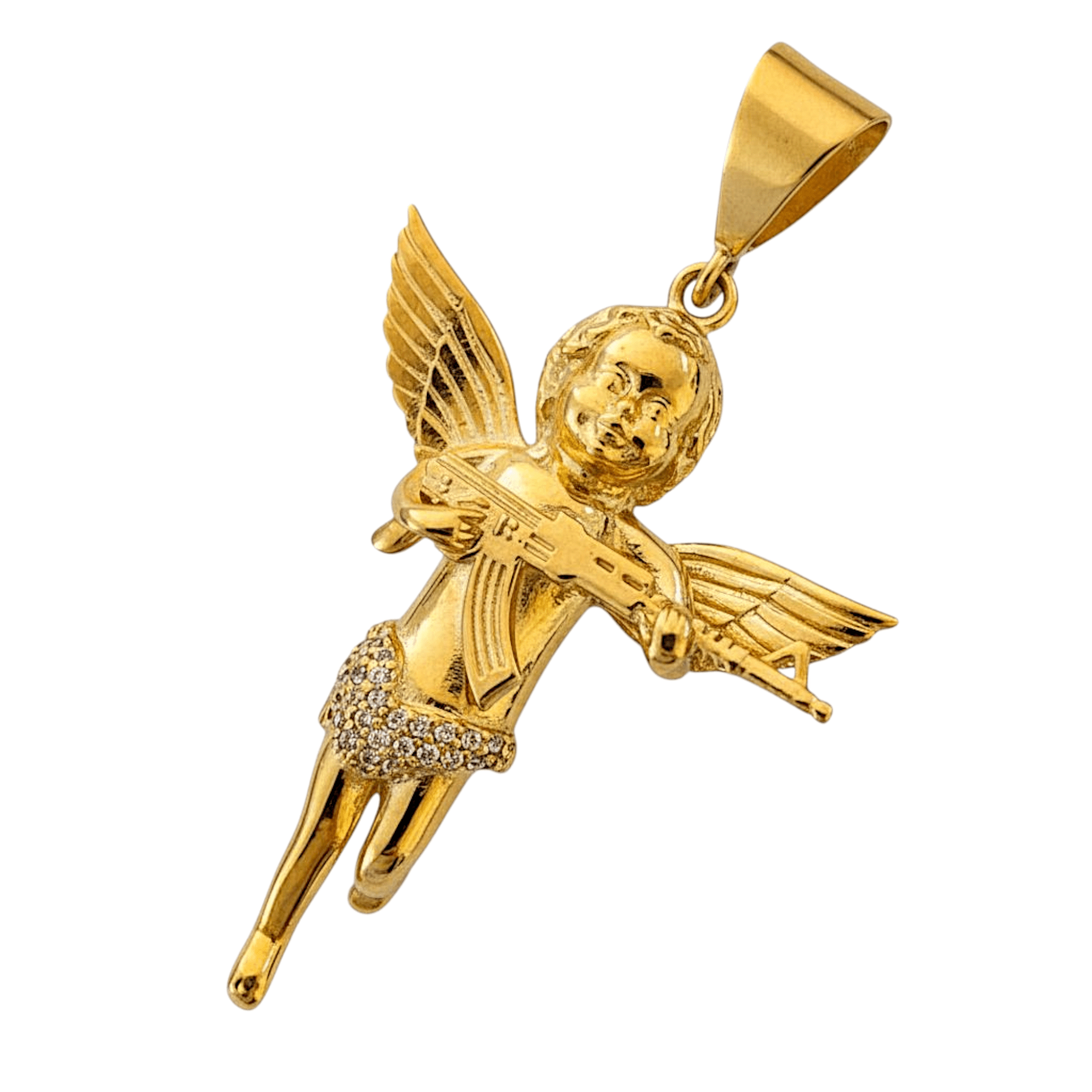 Medalha Anjo Armado Ouro - Aurus Jóias