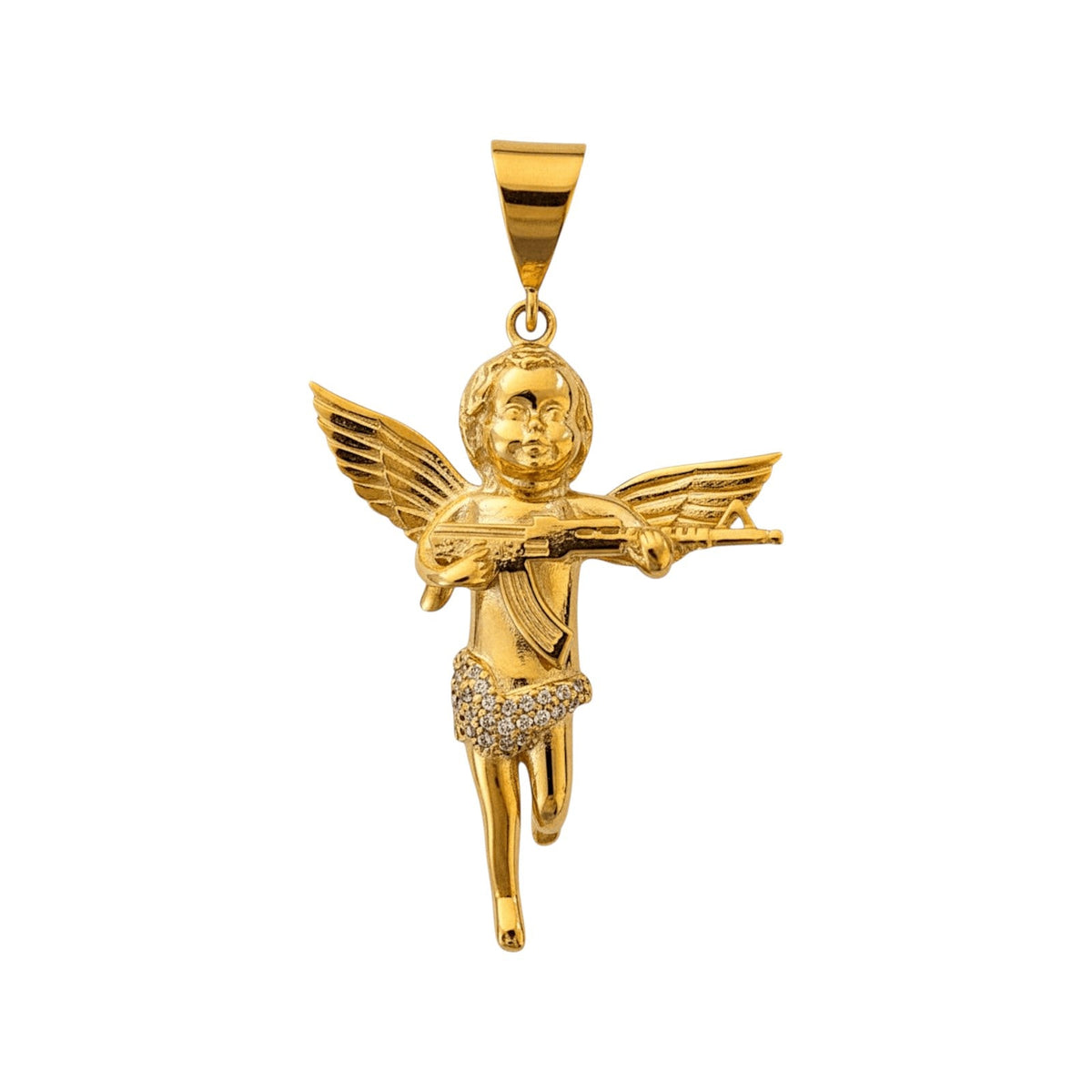 Medalha Anjo Armado Ouro - Aurus Jóias