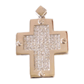 Medalha Cruz Cravejada Prata - Aurus Jóias