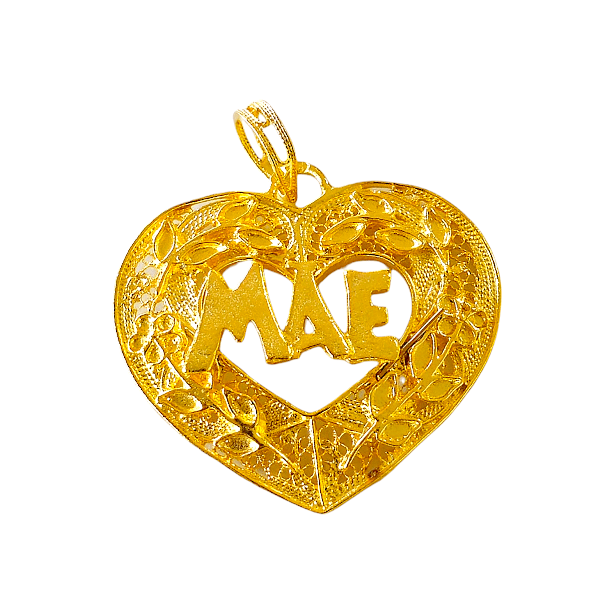Medalha Mãe Prata Dourada - Aurus Jóias
