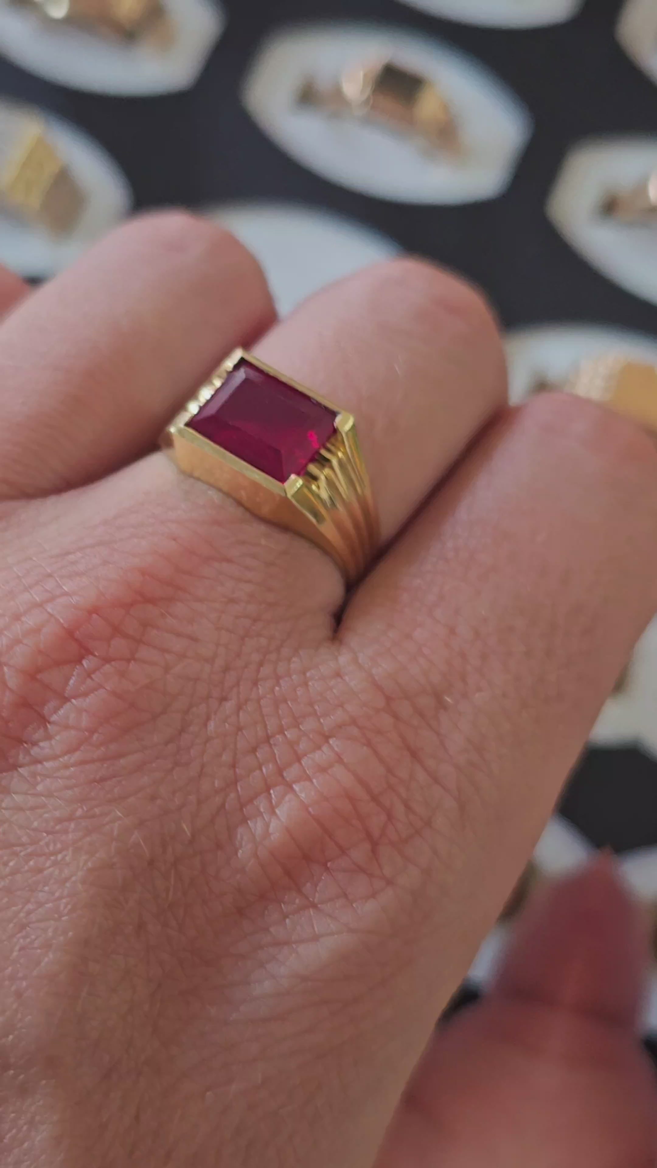 Bague Zircone Or Rouge 