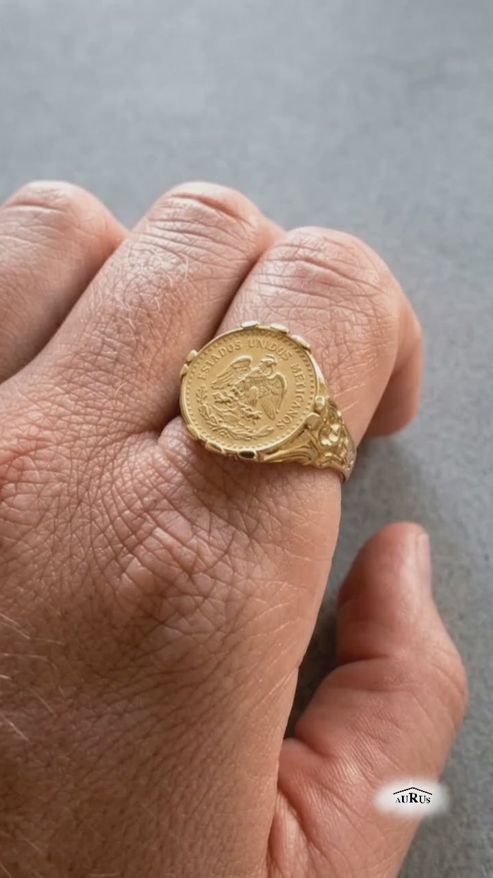 Anel Dois Pesos e Meio Ouro