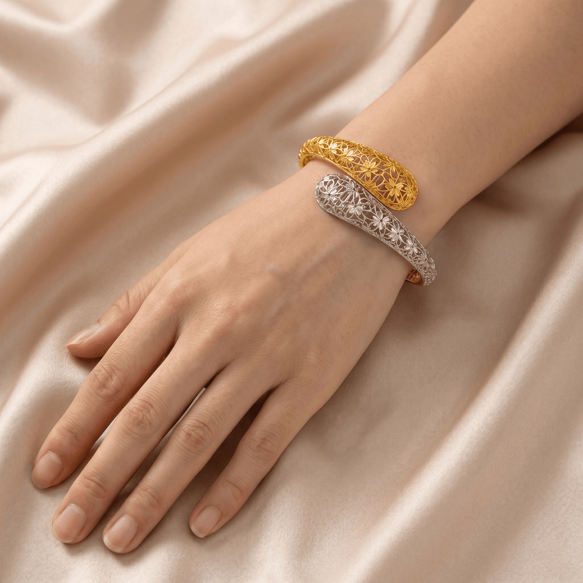 Pulseira Bicolor Ouro - Aurus Jóias