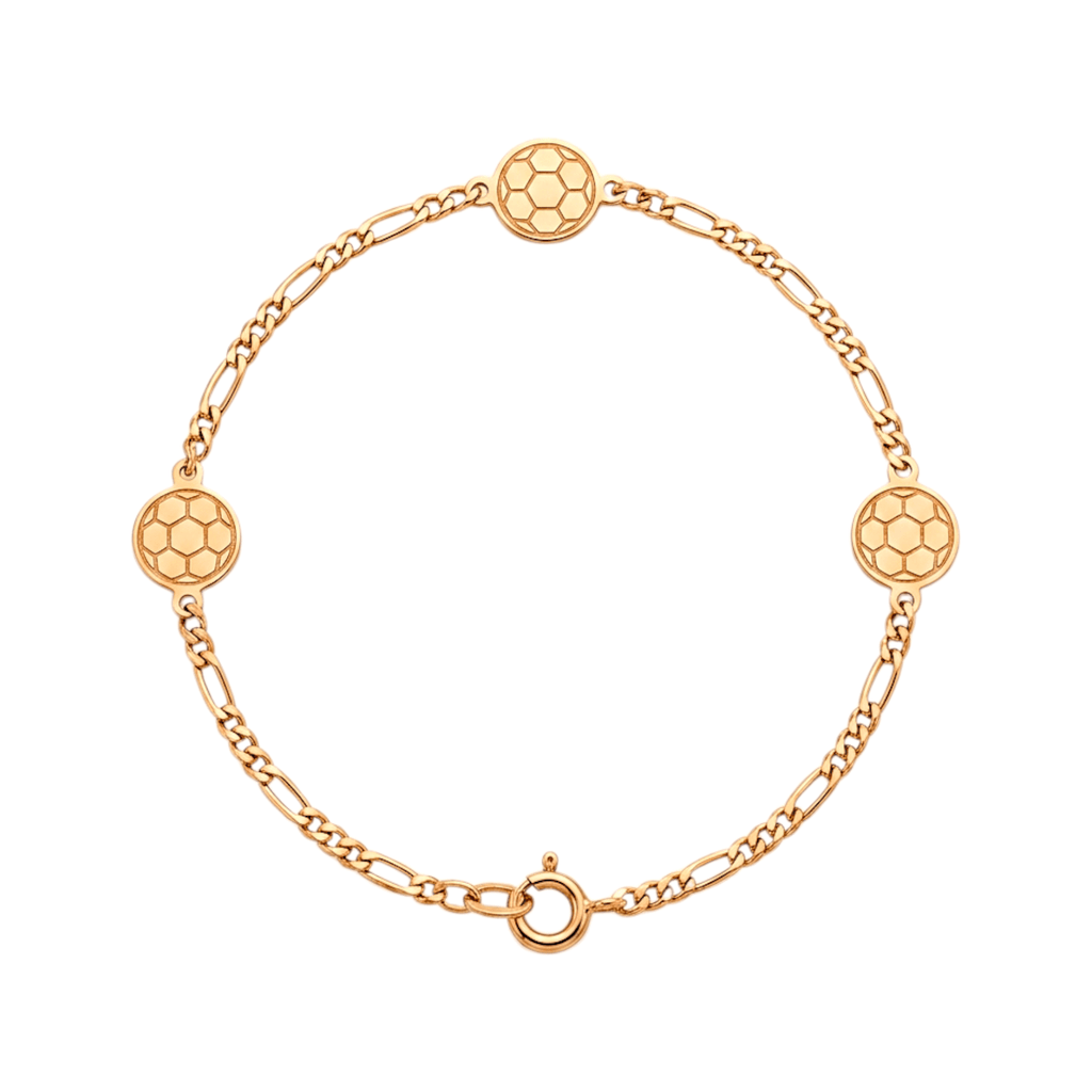 Pulseira C/Bola Criança Ouro - Aurus Jóias