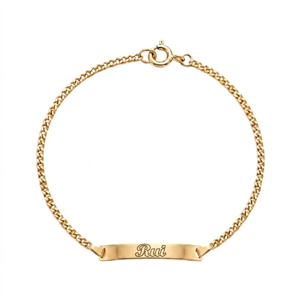 Pulseira C/Chapa Criança - Aurus Jóias