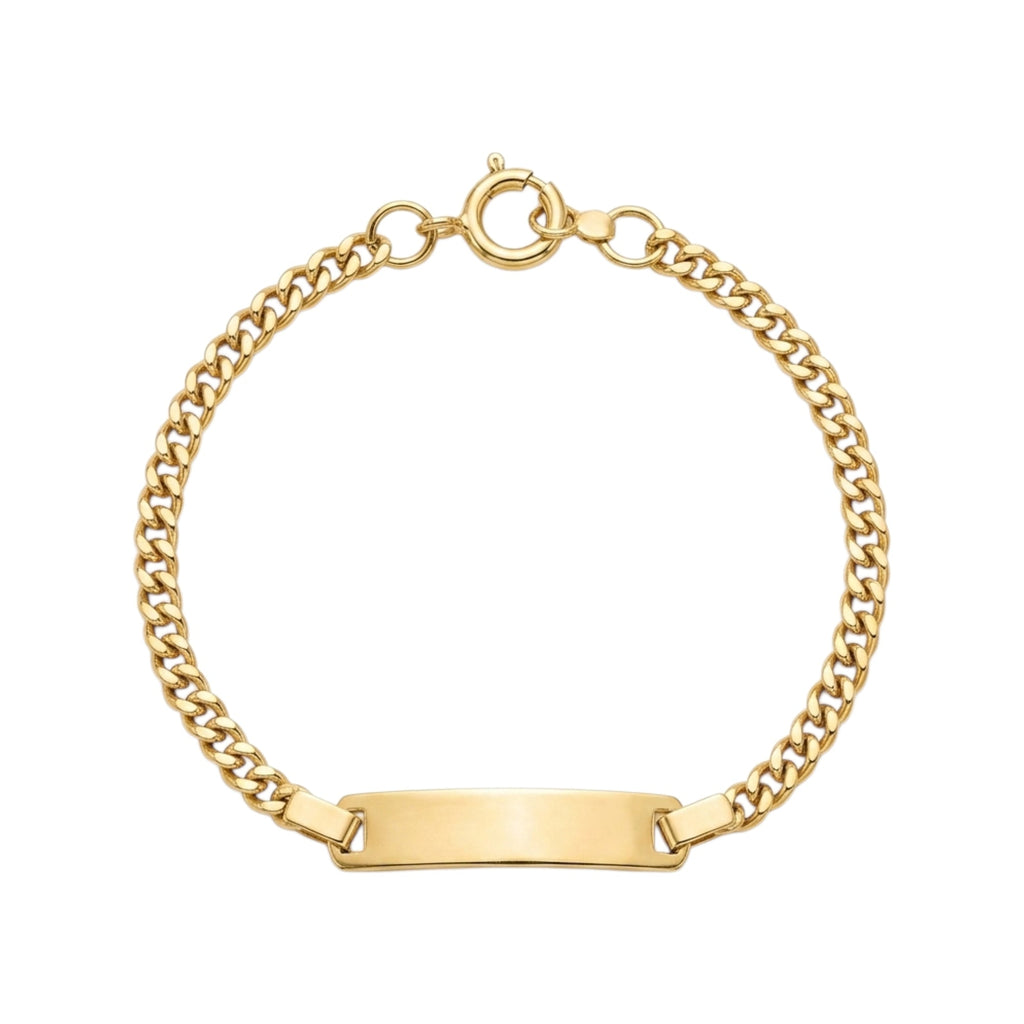 Pulseira c/Chapa Criança Ouro - Aurus Jóias