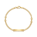 Pulseira C/Chapa Criança Ouro - Aurus Jóias