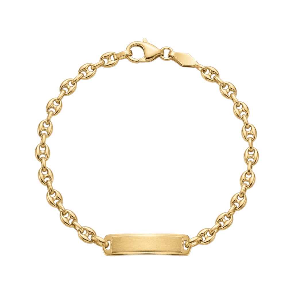 Pulseira C/Chapa Criança Ouro - Aurus Jóias