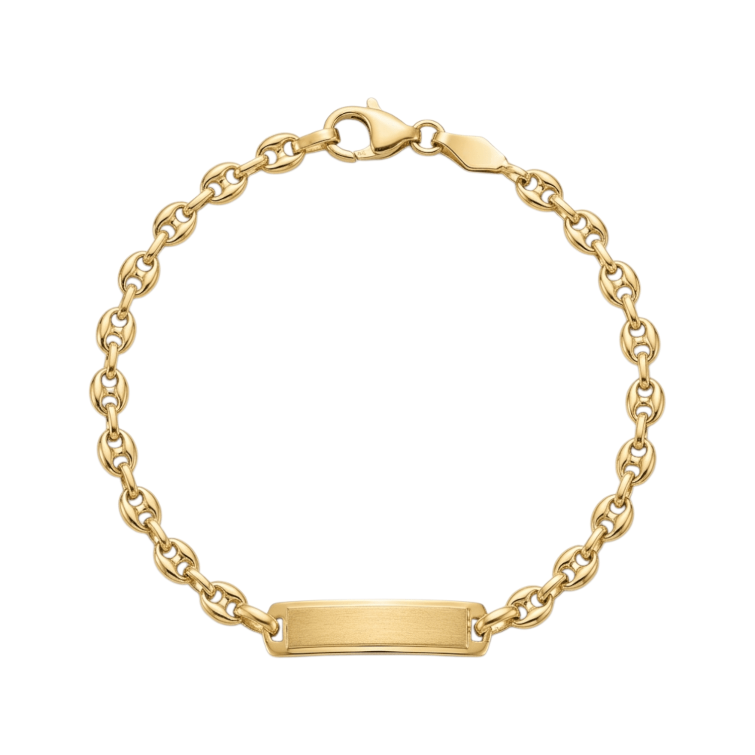 Pulseira C/Chapa Criança Ouro - Aurus Jóias