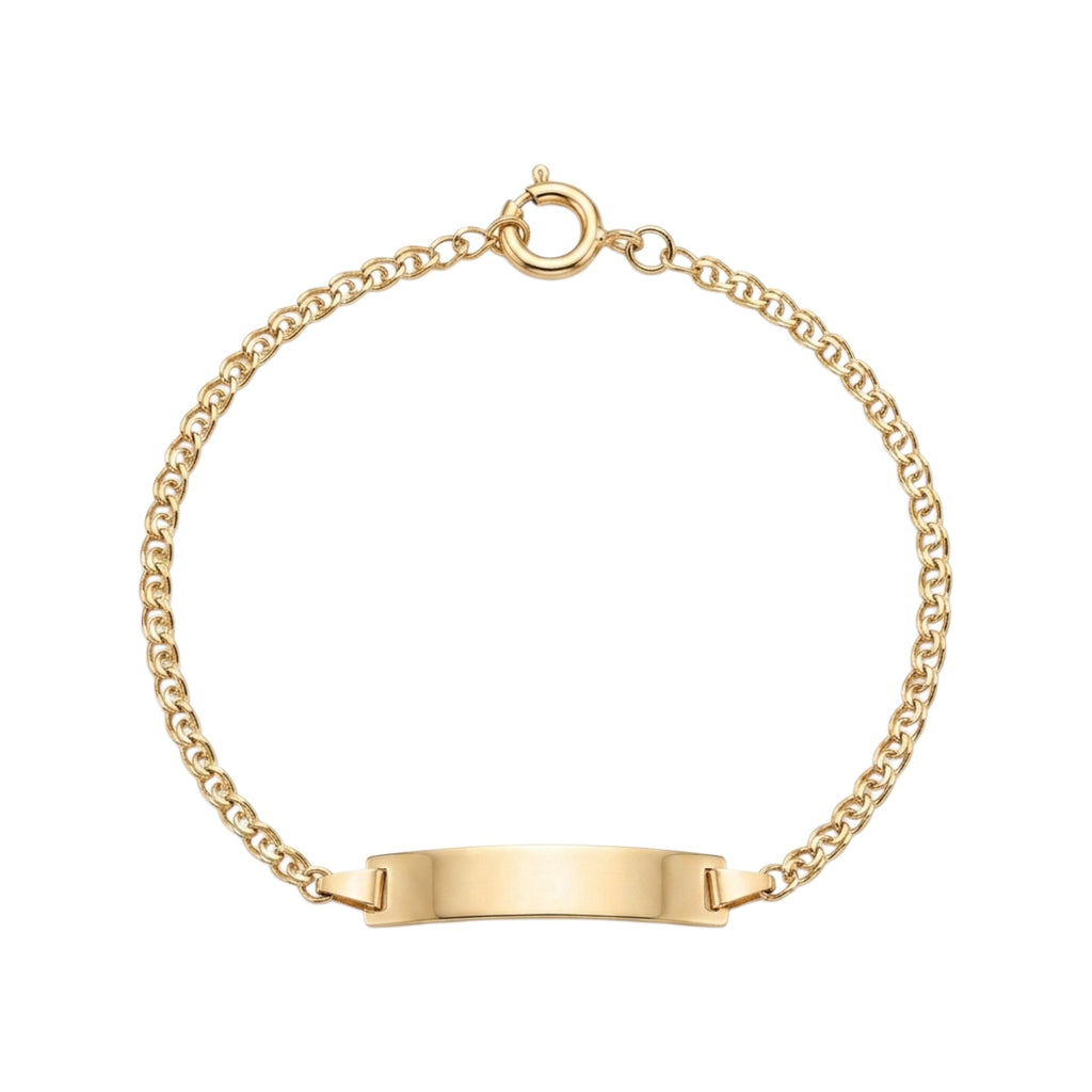 Pulseira C/Chapa Criança Ouro - Aurus Jóias