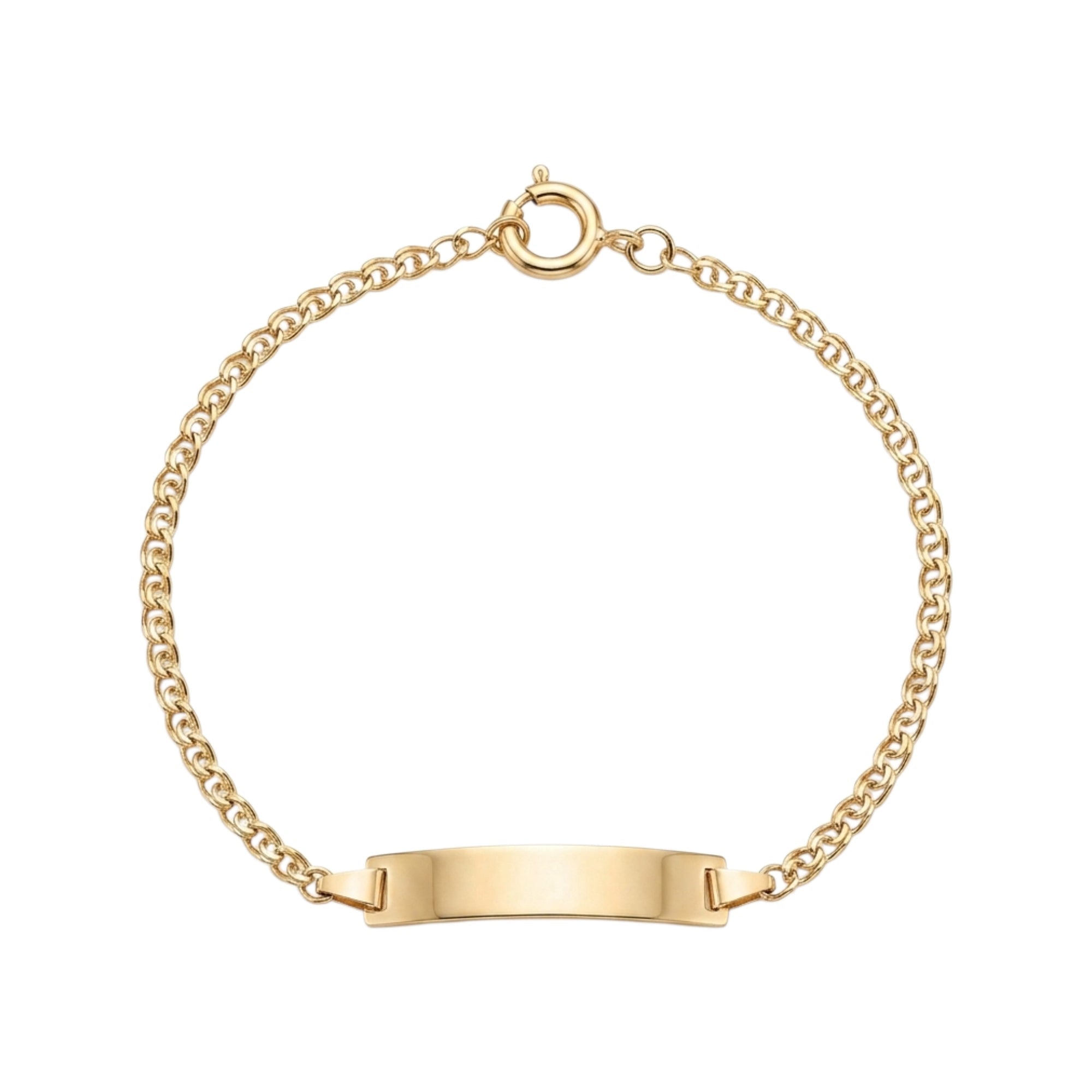 Pulseira C/Chapa Criança Ouro - Aurus Jóias