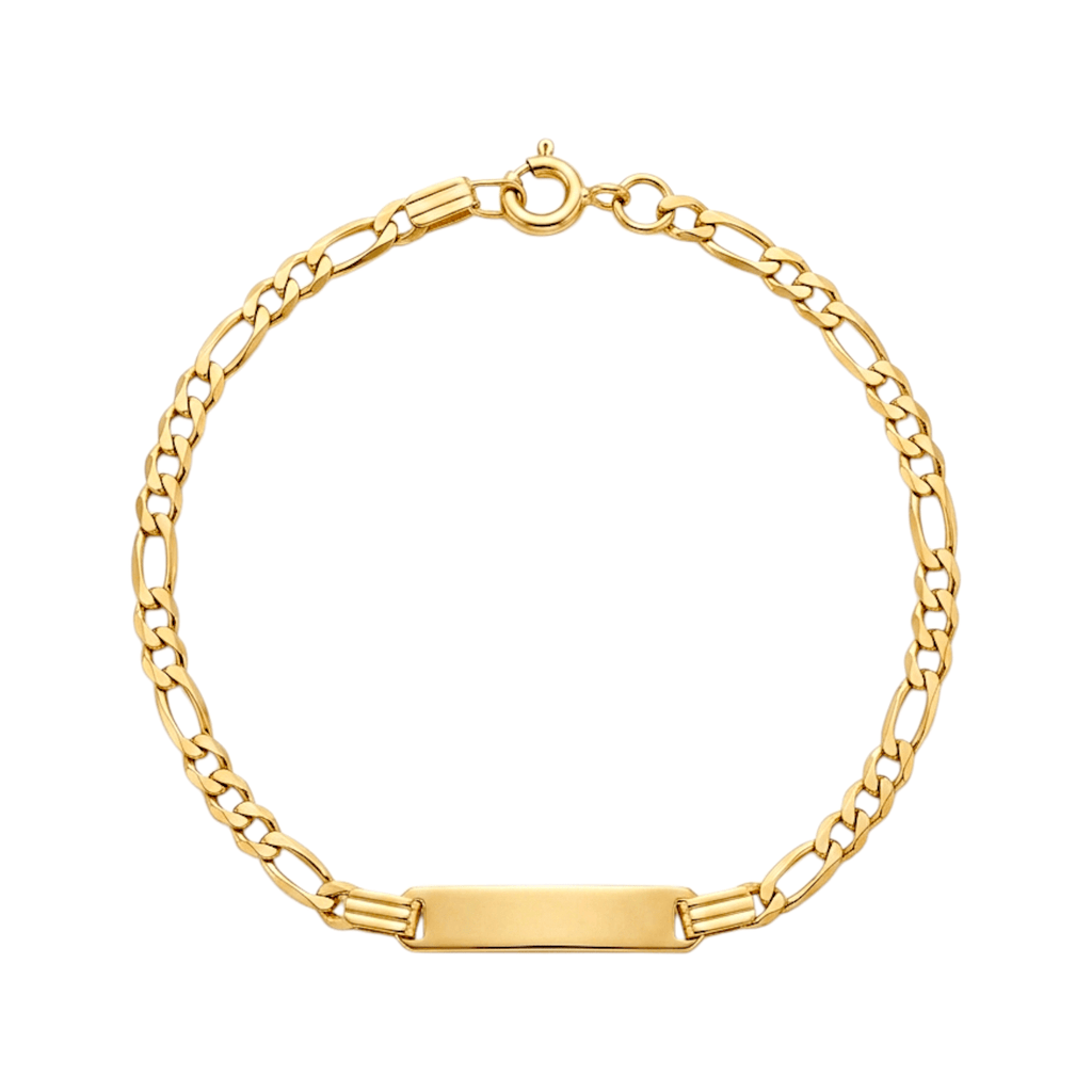 Pulseira C/Chapa Criança Ouro - Aurus Jóias