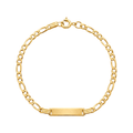 Pulseira C/Chapa Criança Ouro - Aurus Jóias