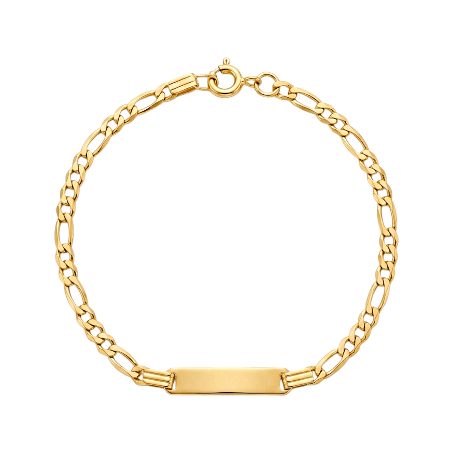 Pulseira C/Chapa Criança Ouro - Aurus Jóias