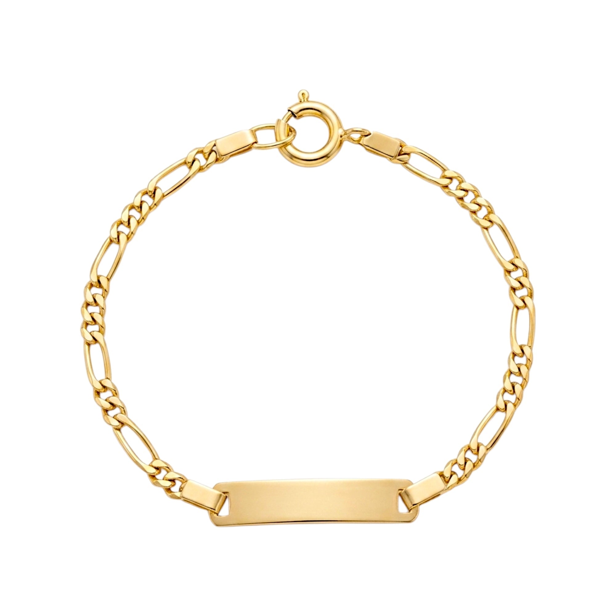 Pulseira c/Chapa Criança Ouro - Aurus Jóias