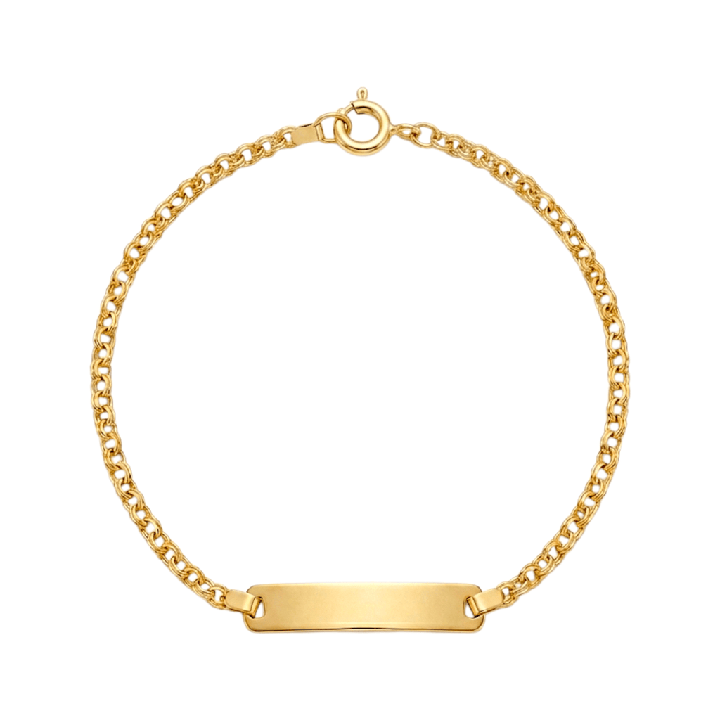 Pulseira C/Chapa Criança Ouro - Aurus Jóias