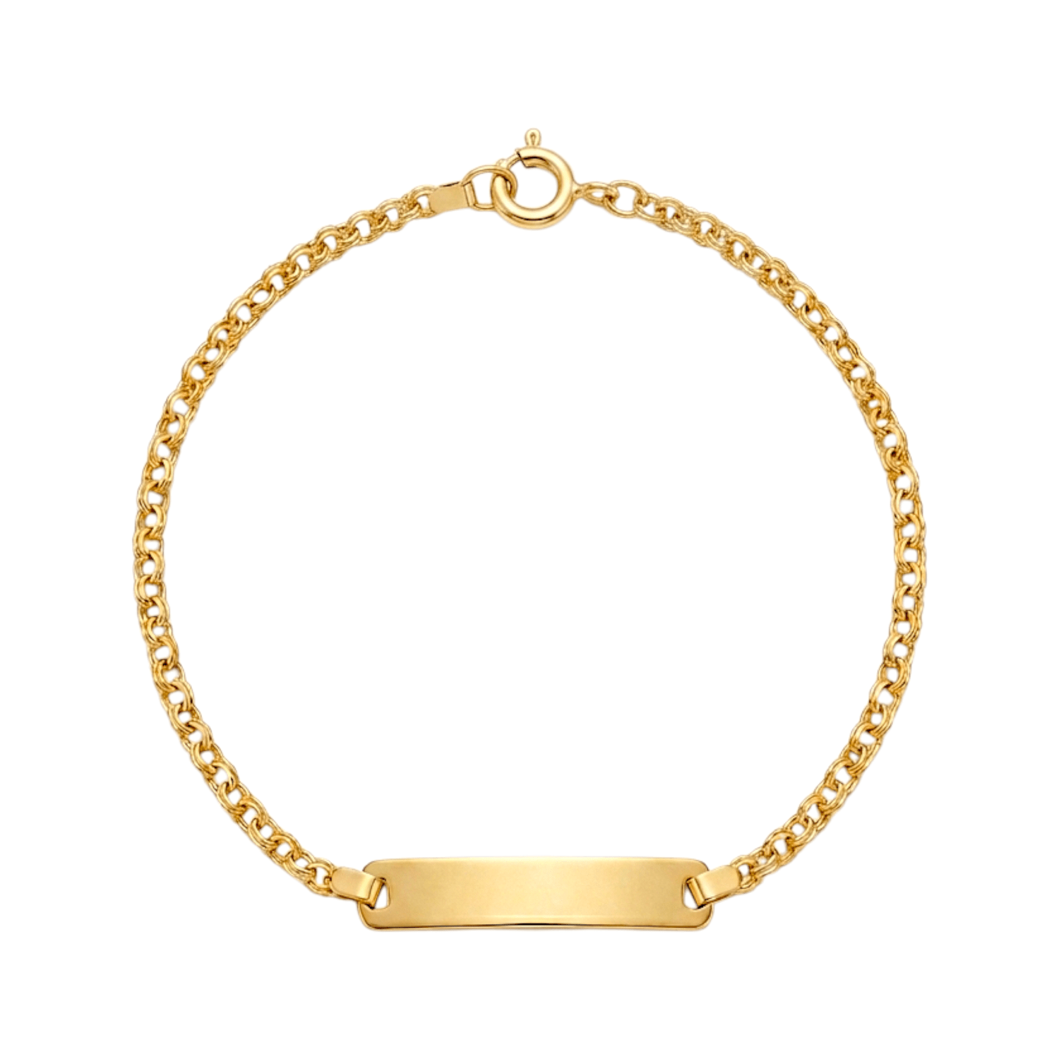 Pulseira C/Chapa Criança Ouro - Aurus Jóias