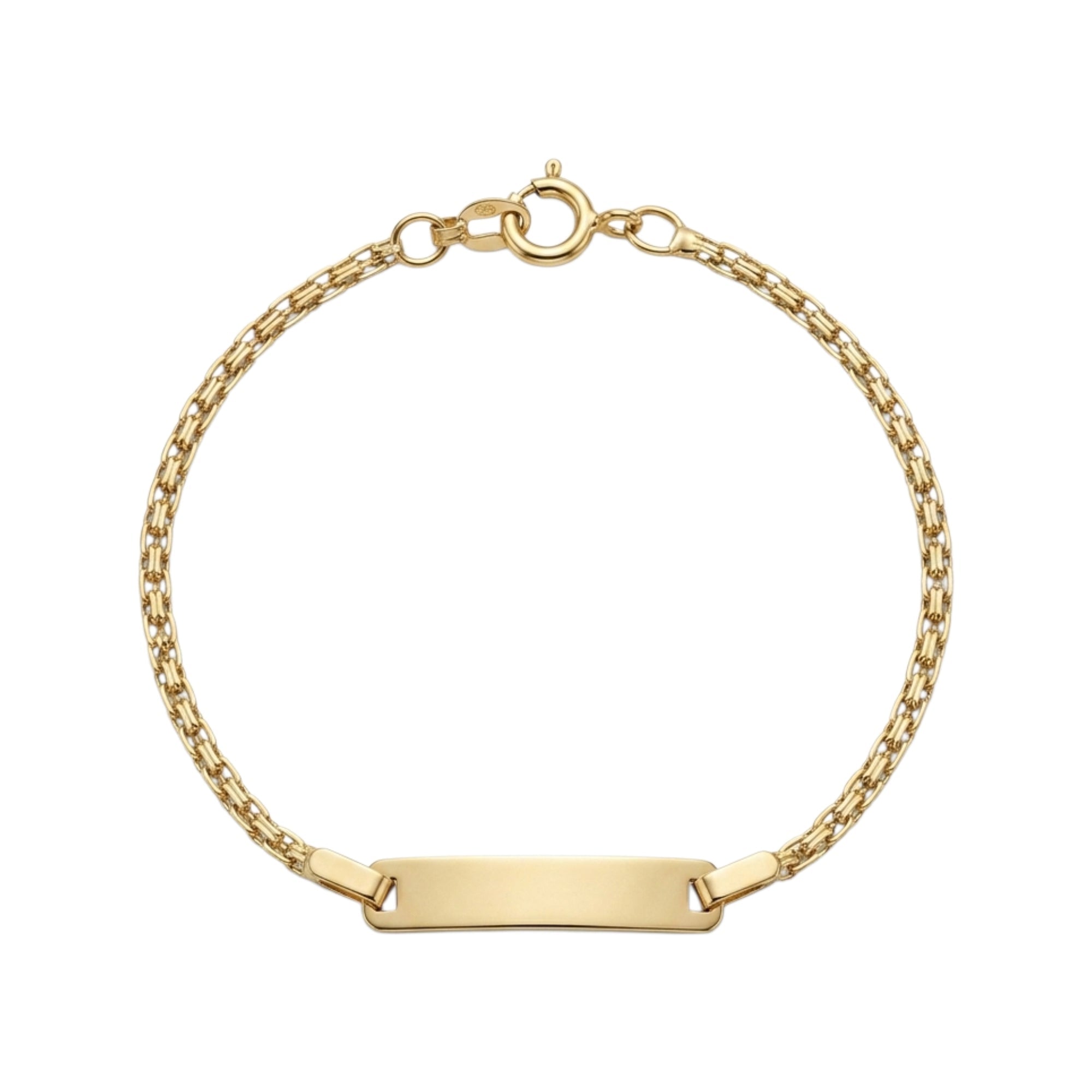 Pulseira C/Chapa Criança Ouro - Aurus Jóias