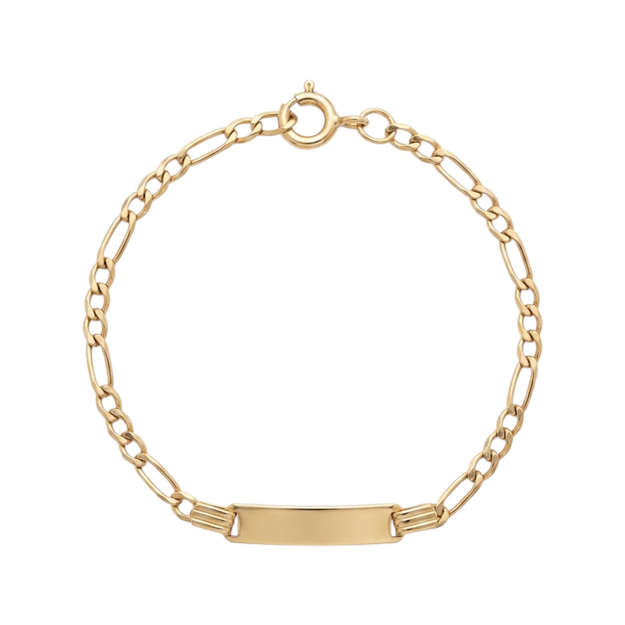 Pulseira C/Chapa Criança Ouro - Aurus Jóias