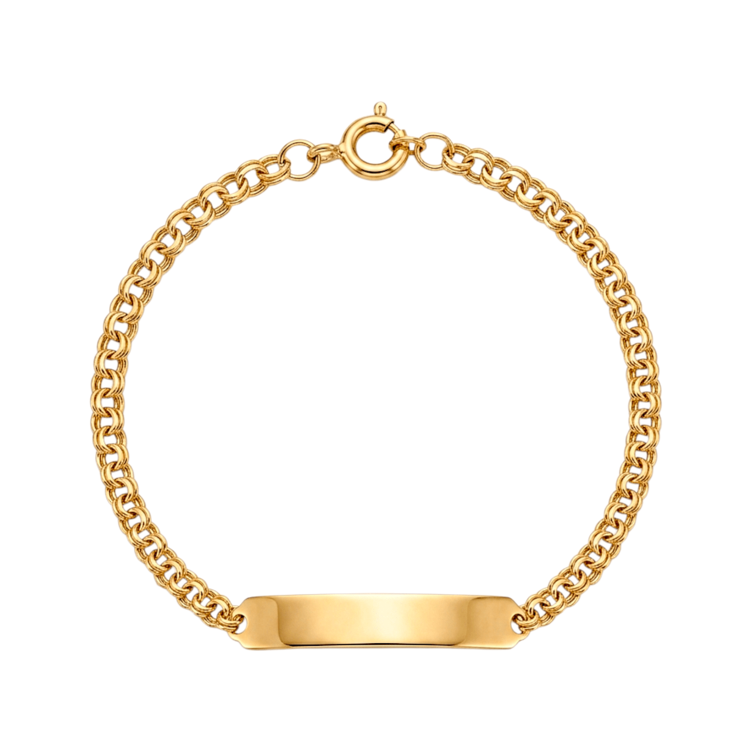 Pulseira C/Chapa Criança Ouro - Aurus Jóias