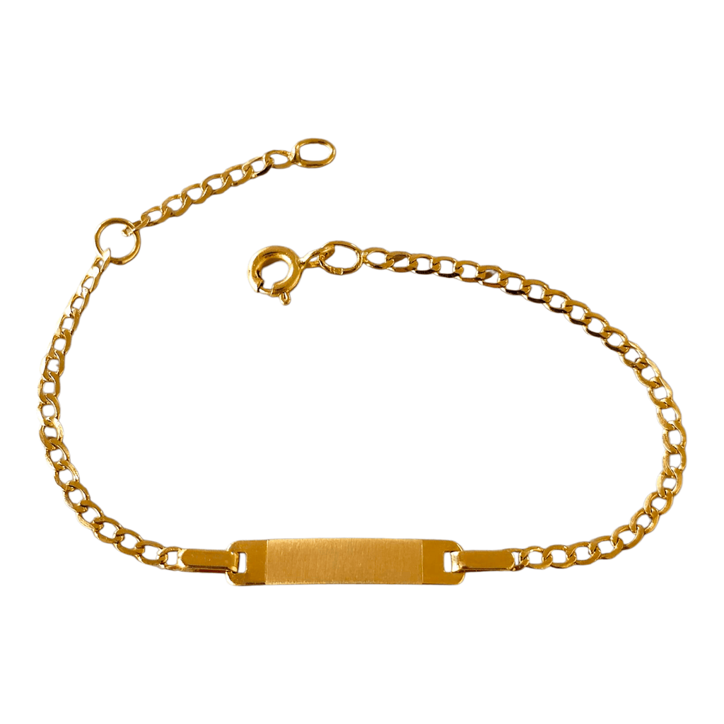 Pulseira c/Chapa Criança Ouro - Aurus Jóias