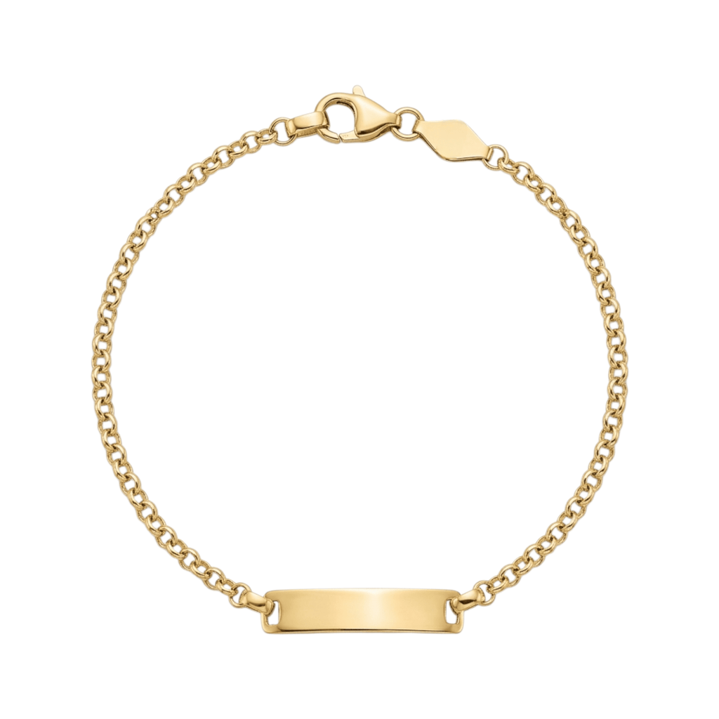 Pulseira C/Chapa Criança Ouro - Aurus Jóias